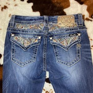 Gold sequin miss me jeans